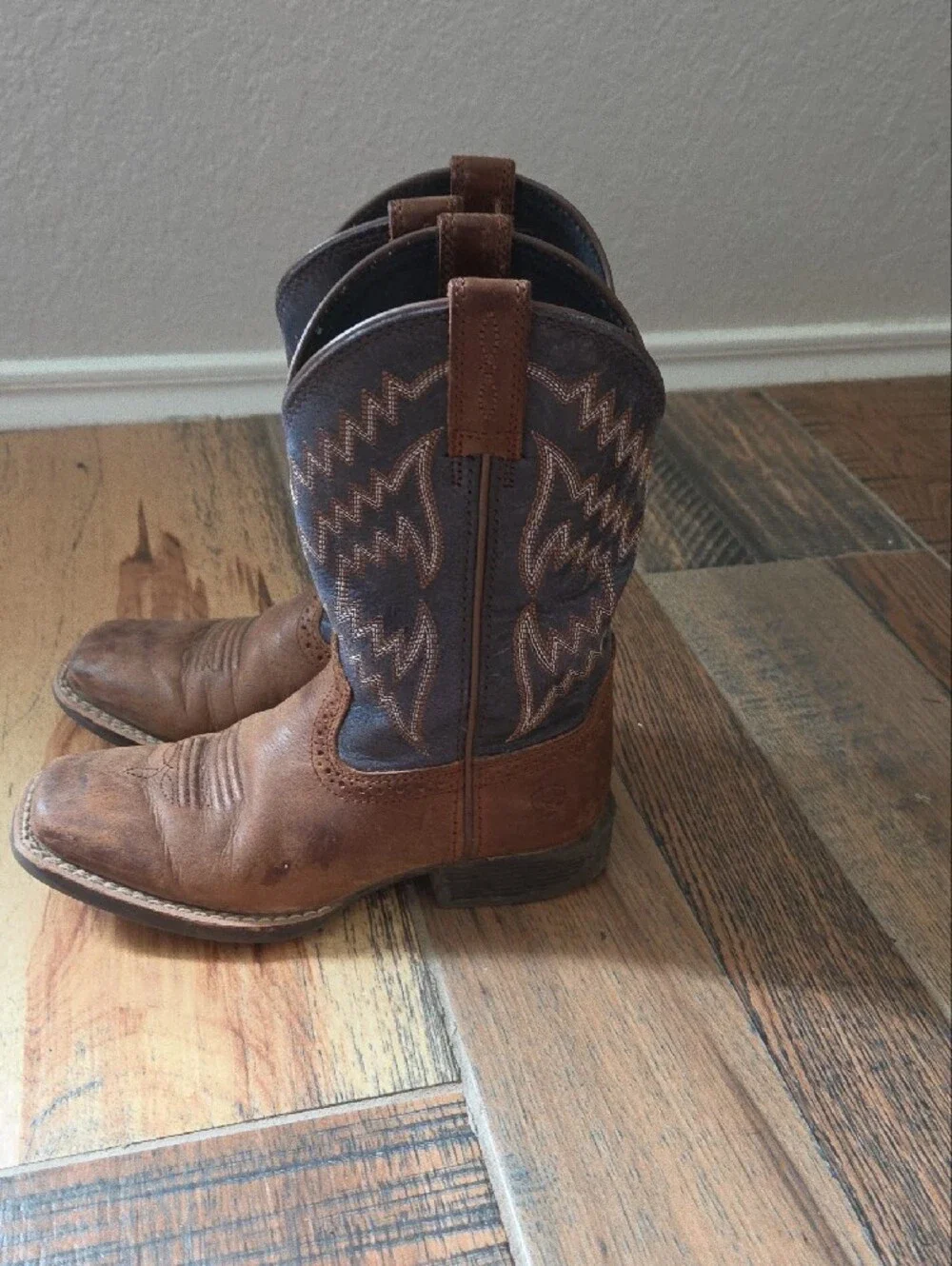 Ariat Brown and Dark Brown Two-Tone Western Cowboy Boots